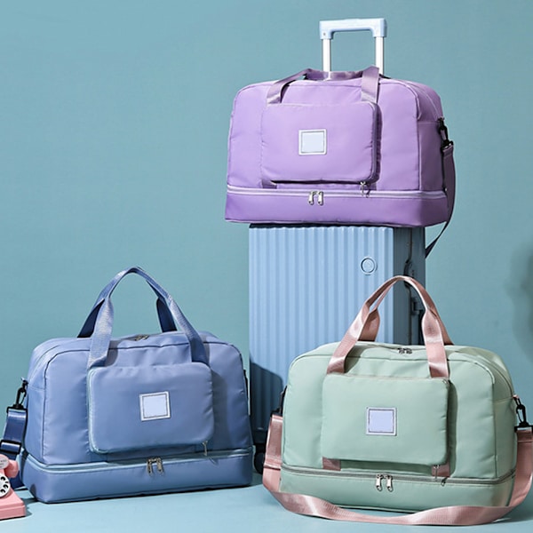 Sammenleggbar Weekendbag Vanntett Skulderveske Treningsbag Skulderveske Sportsbag Weekendbag Reisebag blå blue