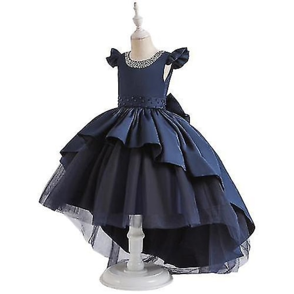 Tyttöjen prinsessamekko, prinsessa tyttöjen mekko hääjuhliin Navy 150