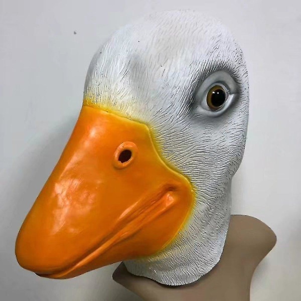 Yellow Duck Quacker Latex Mask Animal Cosplay rekvisitter