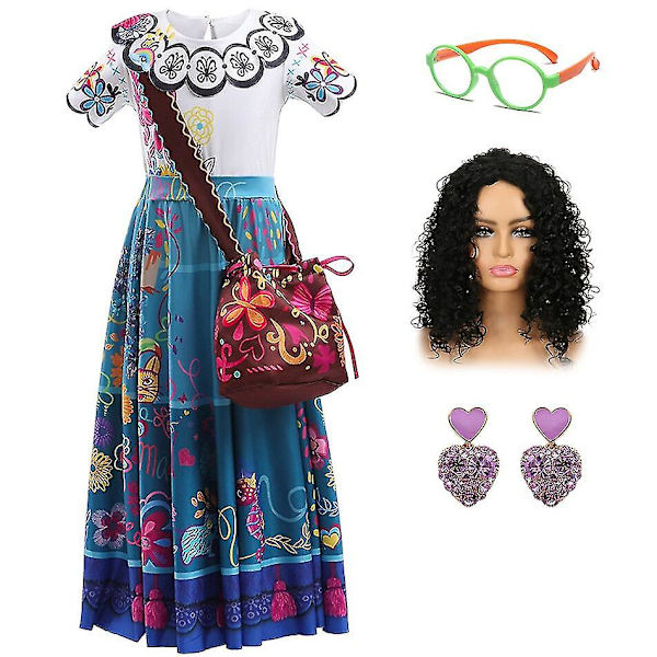 Pääsiäinen Encanto Cosplay -asu tyttömekko Carnival Princesille Mirabel 3 4T