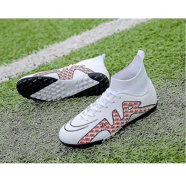 Fotballsko for menn Voksen Yttersåle for barn Sklisikker unisex joggesko Red2 32