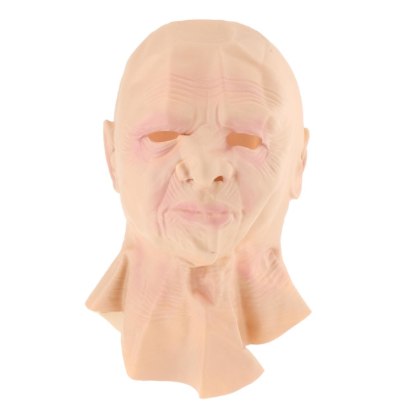 1/2 Realistisk Old Man Latex för Halloween Cosplay Autentisk Look Bald Female 1 Pc