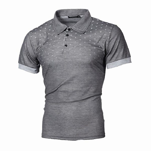 Kb Mænd Polo Mænd Skjorte Kortærmet Polo Skjorte Kontrastfarve Polo Nyt tøj Sommer Streetwear Casual Fashion Mænd Toppe dark grey Asia 3XL 95-105 KG