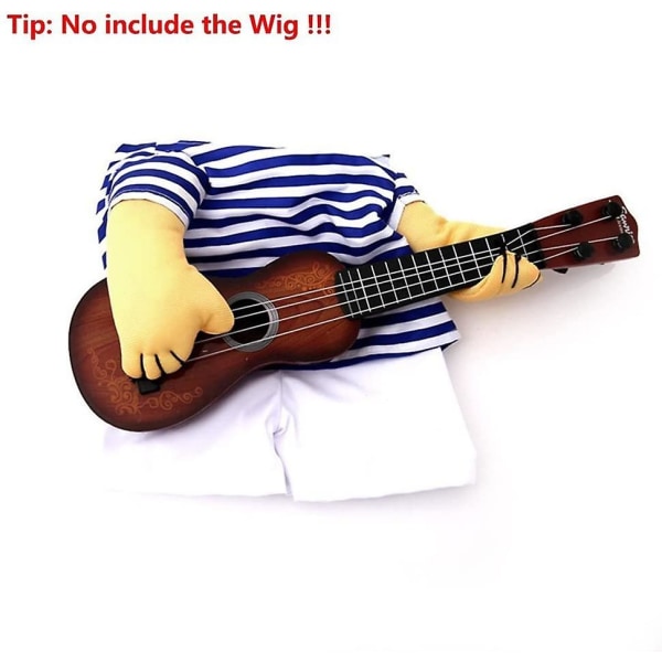Halloween Koiran Puvut Lemmikkieläimet Joulujuhlaasut Kissa Cosplay Vaatteet Hauska puku Playing guitar not include wig M
