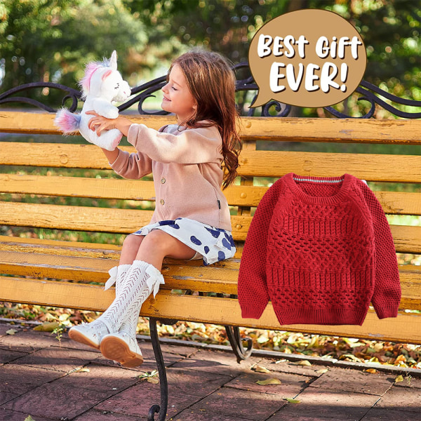 Children's twist autumn and winter sweater red 80cm