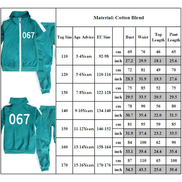 Lapset leikkivät Cosplay-asuhupparihoususarja 067 collegepaita vetoketju 110cm