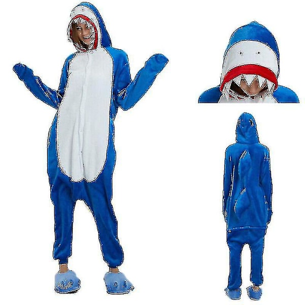 Onesie Jumpsuit Shark Costume V - L