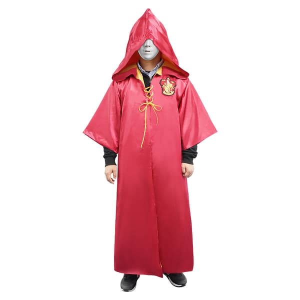 Harry Potter Magical Robe Cosplay Kostume Hættekappe W red S