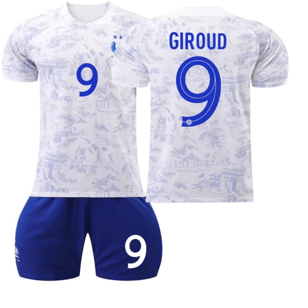 22 VM Frankrig trøje udekamp nr. 9 Giroud #XS