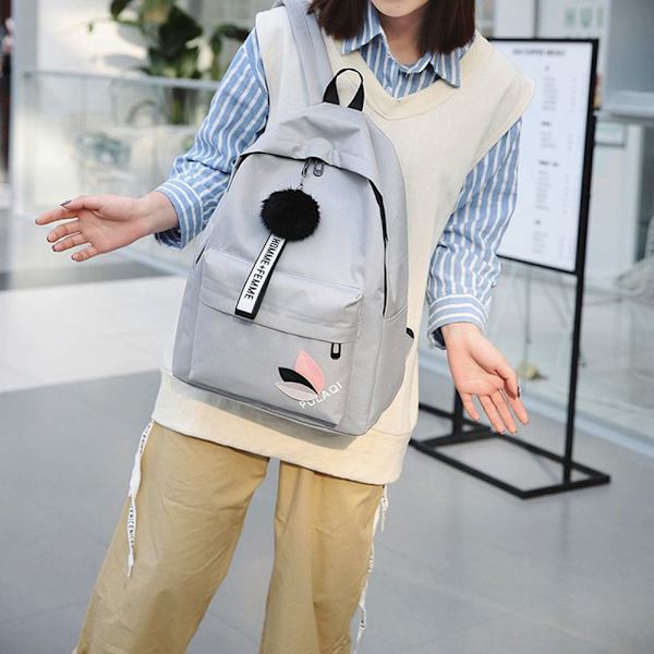 Printed Leaves Reppu Reppu GREY grey