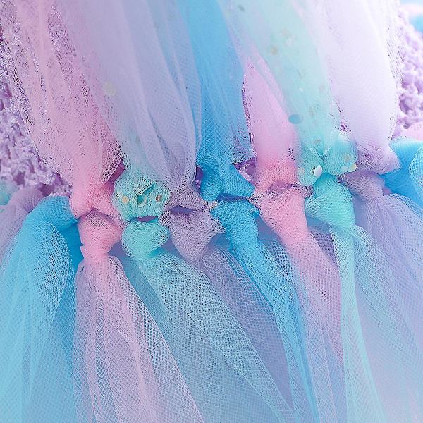 Piger Pastel Ariel Mermaid Tutu kjole under havets tema Fødselsdagsgave V 120-140cm