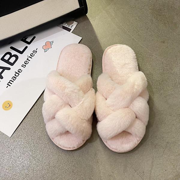 liukumattomat pehmeät tossut naisille White 36-37