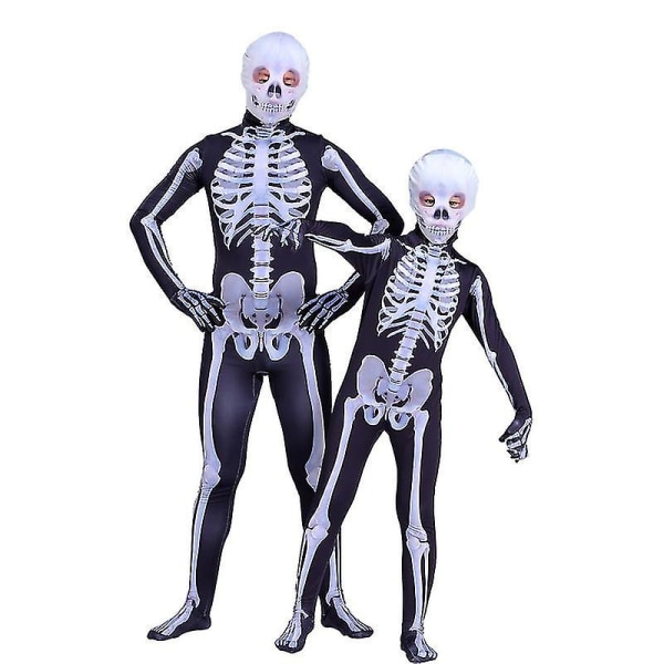 Halloween-asu Skeleton-asut lapsille ja aikuisille 160
