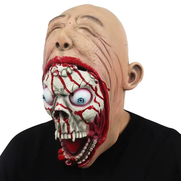 Zombie Latex Cosplay Mask Halloween Mask Hodeplagg til fest