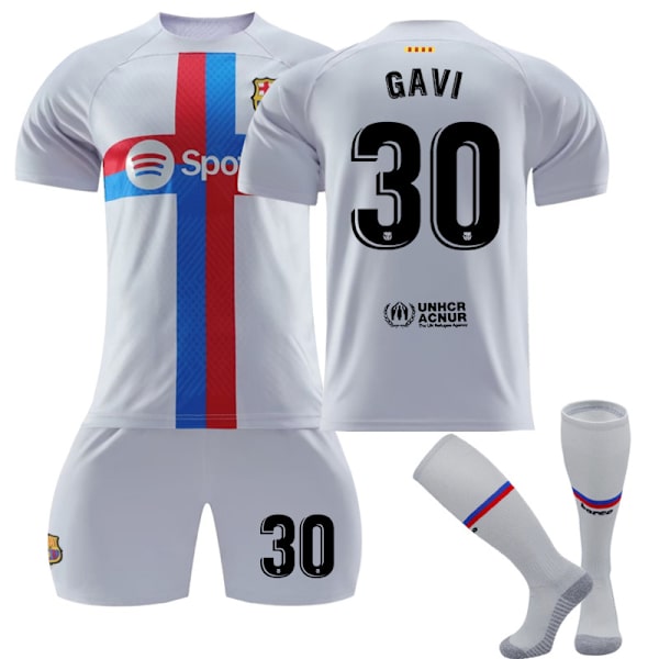 22-23 Barcelona fodboldtrøjer trøje udetrænings T-shirtdragt GAVI 30 M