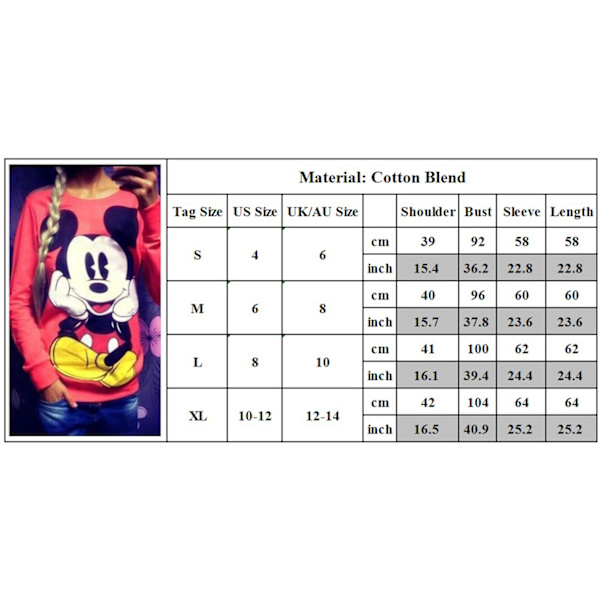 Naisten Mickey Commuter All Match Jersey pitkähihainen toppi White S