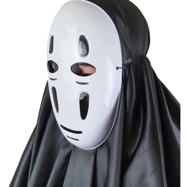 No Face Man Halloween kostume med maske+tøj+handsker XL