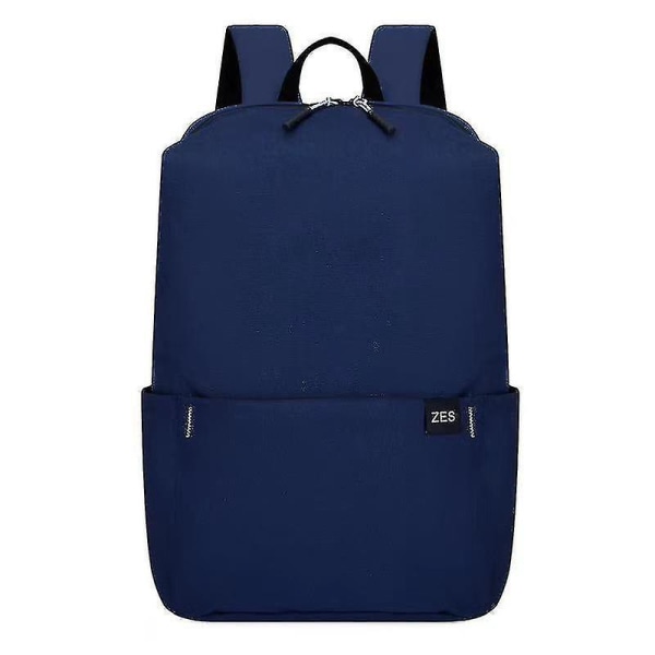 Skuldervesker for menn og kvinner Trendy skolesekk dark blue L