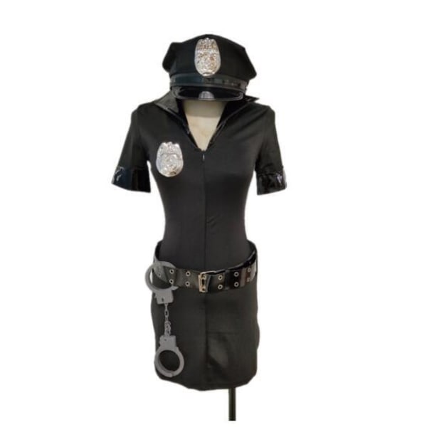 Kvinders sexet politiuniform outfit Halloween kostume S