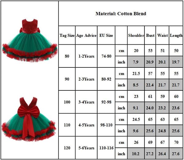 Barn Flickor Jul ärmlös prinsessklänning Festklänning Red 80cm