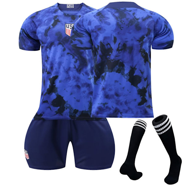 22-23 World Cup America Hjemmefodboldtrøje Træningsdragt Unnumbered XS