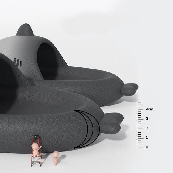 Shark tofflor EVA lätta tofflor strandskor Vit blå 40/41