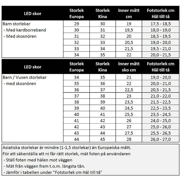 LED kengät lenkkarit Lapset/aikuiset, VALKOINEN - koko 27-45 White Storlek 28 Vita