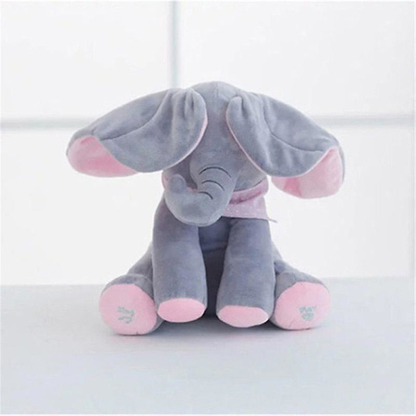 Peek-a-boo Elephant Baby Plyschleksak Pratar Sjungande Mjukleksak Ki