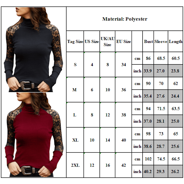 Dame Dame Stretchy Slim Fit T-skjorte Vanlige skjorter Topper Red M