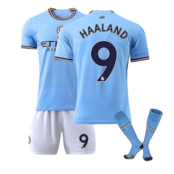 22/23 Manchester City Home Kids Boys Adult Football Jalkapallo Jersey harjoituspuvut 9 22