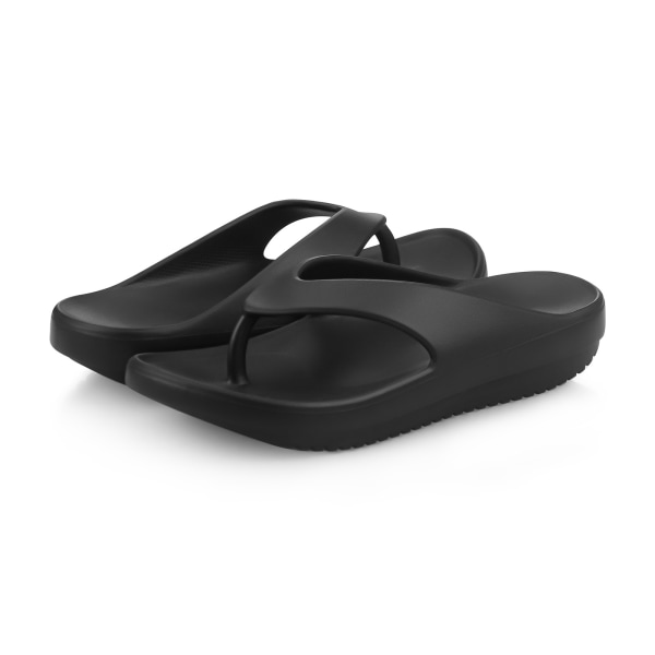 Tykke flip-flops hjemmesko fra Eva Platform Svart 255