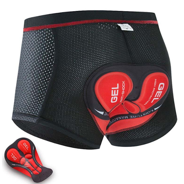 Cykelunderkläder 3D vadderade cykelshorts för män red M
