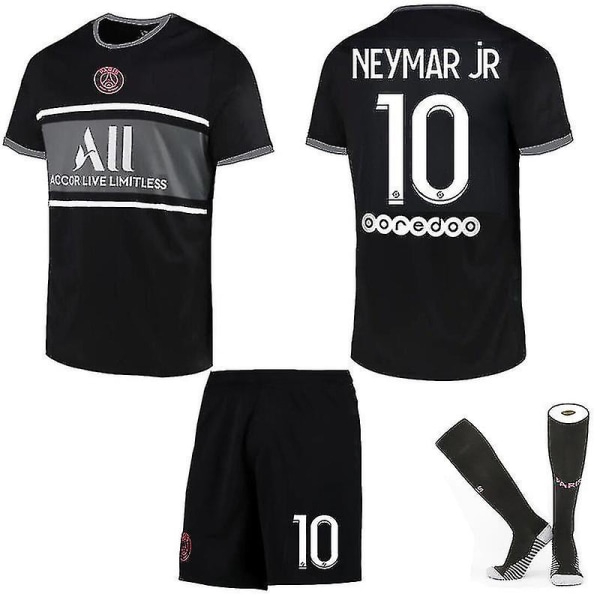Fotballsett Fotballdrakt Trenings-T-skjortedrakt 21/22 Ny sesong Par 21 22 PSG Neymar JR 10 Kids 24(130-140)