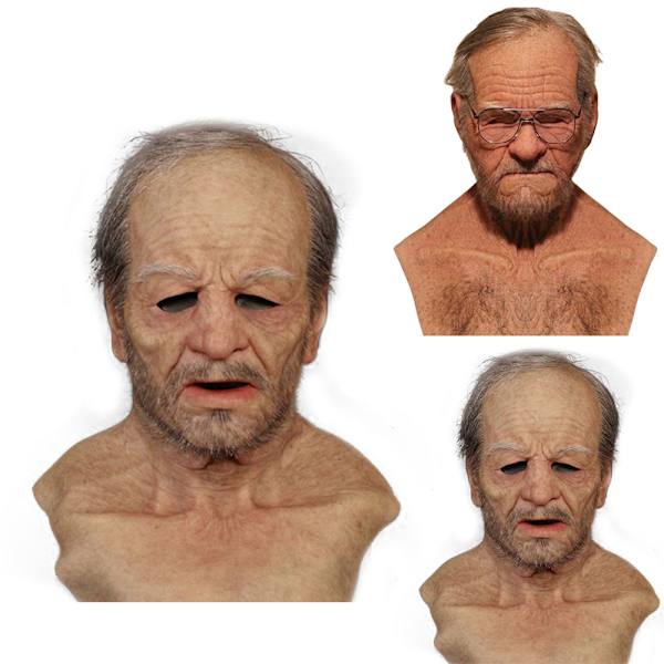 Halloween maske realistisk gammel mand latex fest cosplay maske rekvisitter 1