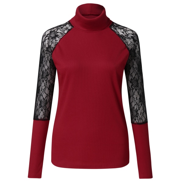 Naisten Naisten Joustava Slim Fit T-paita Tavalliset paidat Topit Red M