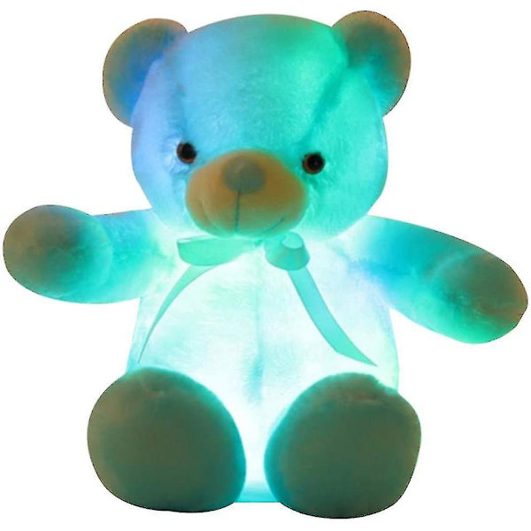 LED-bamse plyslegetøj Farverigt oplyst legetøj Fødselsdagsgave til børn og voksne