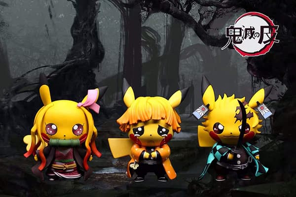 Demon Slayer Actions Figurer Pikachu Cosplay Agatsuma Zenitsu