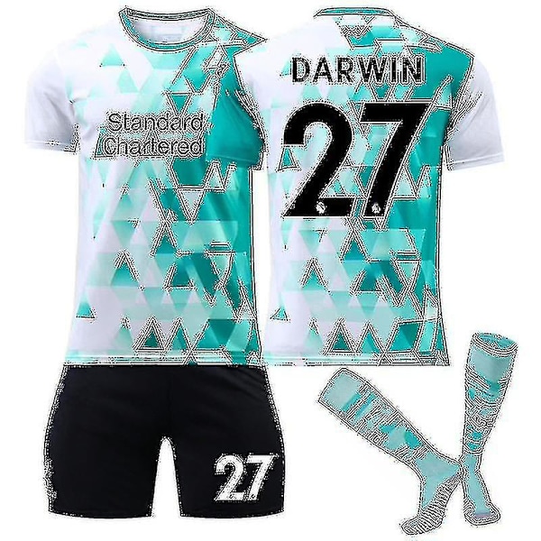22/23 Liverpool Home Salah Mane Lapset Pojat Aikuisten Jalkapallo Jalkapallo Jersey Harjoituspuvut DARWIN NO.27 Kid20(110-120cm)
