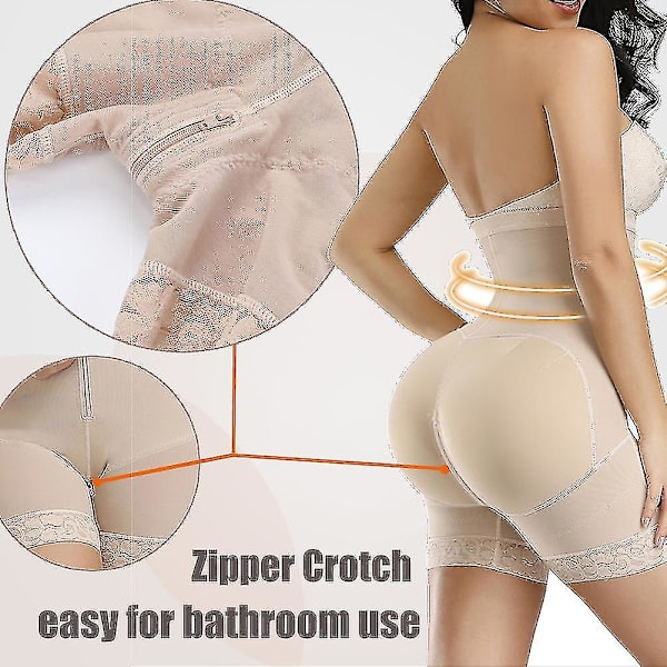 Kvinnor Slimming Body Shaper Seamless Butt Lifter Bodysuits Push Up Shapewear Underkläder Korsett BLACK XS