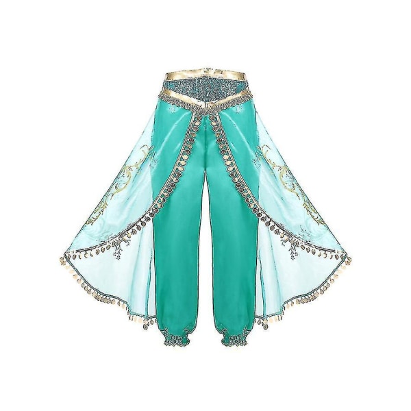 Tyttöjen Jasmine-prinsessa-asu Aladdin The Magic Lamp Halloween Carnival Costume_y 120