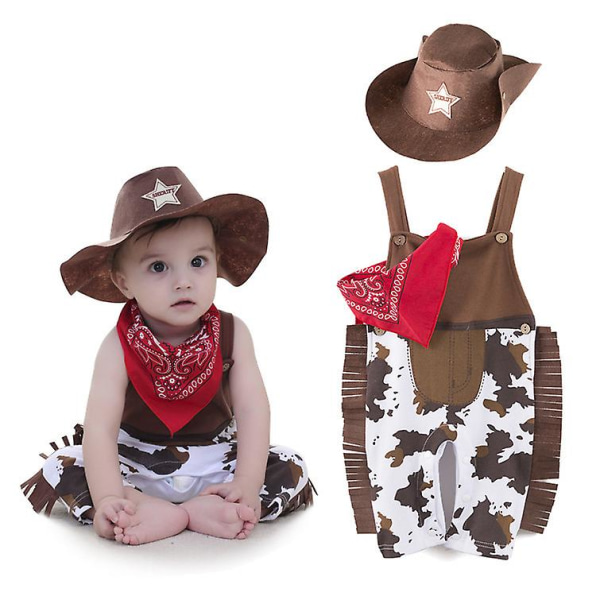 3 stk cowboy kostume sæt til baby 95