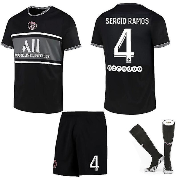Fotbollssatser Fotbollströja Träningströja Kostym 21/22 Ny säsong Par 21 22 PSG Sergio Ramos 4 M