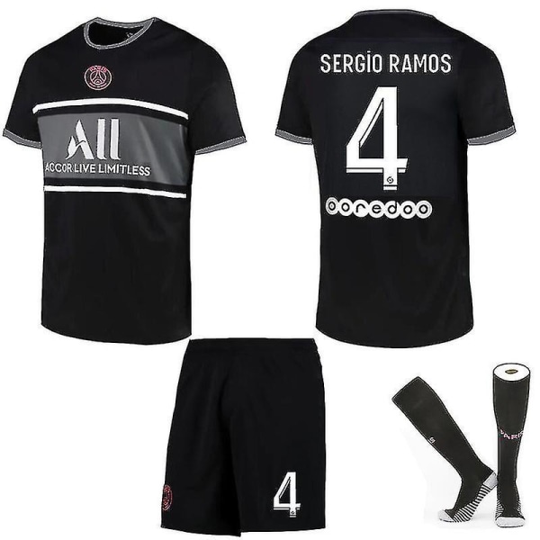 Jalkapallosarjat Jalkapallo Jersey Training T-paitapuku 21/22 New Season Par 21 22 PSG Sergio Ramos 4 M