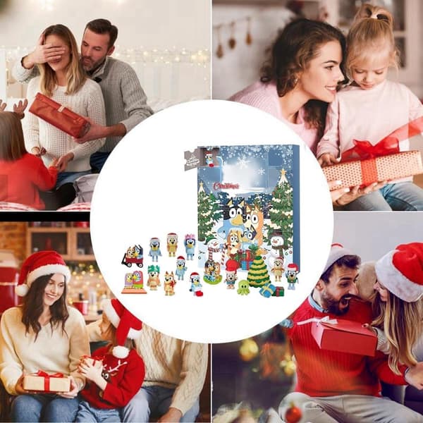 24-dagars julkalender med söta Bluey-figurer.y