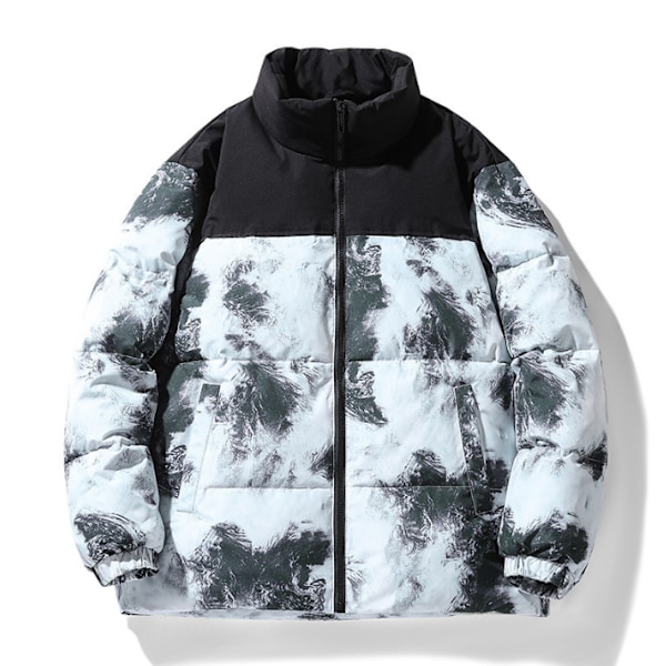 Vinterkappor för män Varm modejacka grey blue XL