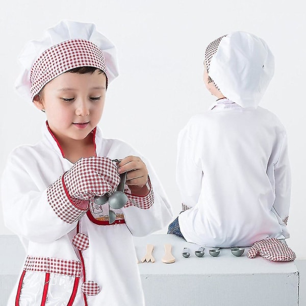 Børnekok Cosplay kostume Køkkentøj 3, 4, 5, 6 års fødselsdagsgaver til drenge og piger