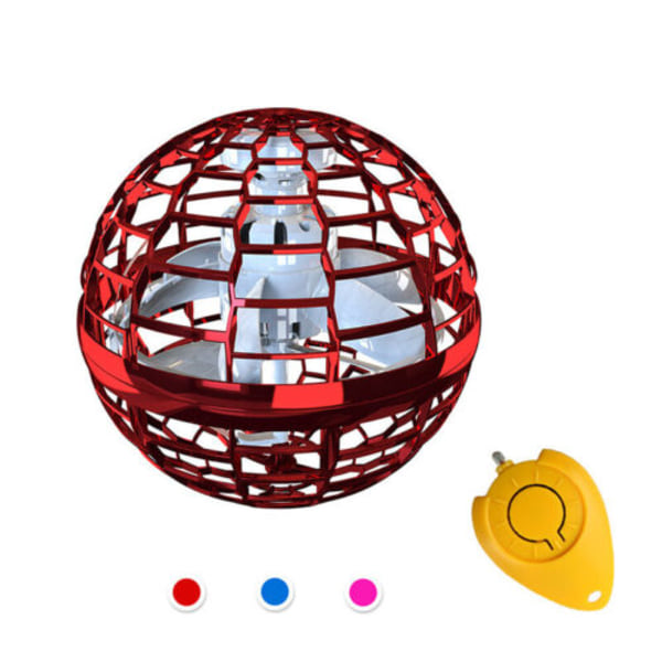 Pro Flying Ball Space Orb Magic Mini Drone UFO Boomerang Toy Red