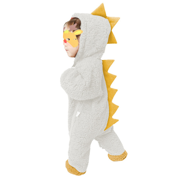 Klatrende spædbørn Dinosaur Hætte Jumpsuit Efterår Vinter Tøj Red