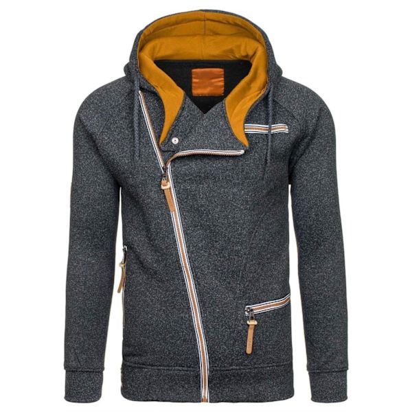 Herre Hettegenser Sport Sweatshirt Fritidsjakke Pullover Julegave Light Grey L