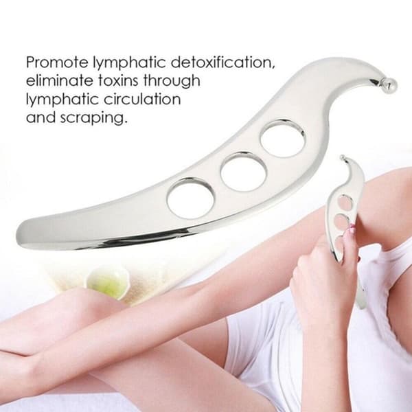 Gua Sha Tool Steel Manuell Skrapande Massager Hudvårdssläpp